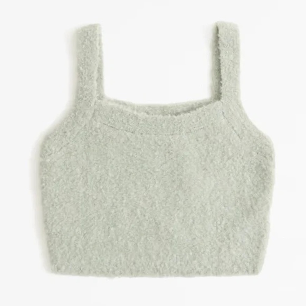 NWT Abercrombie & Fitch Green Lounge Boucle Tank Top Small